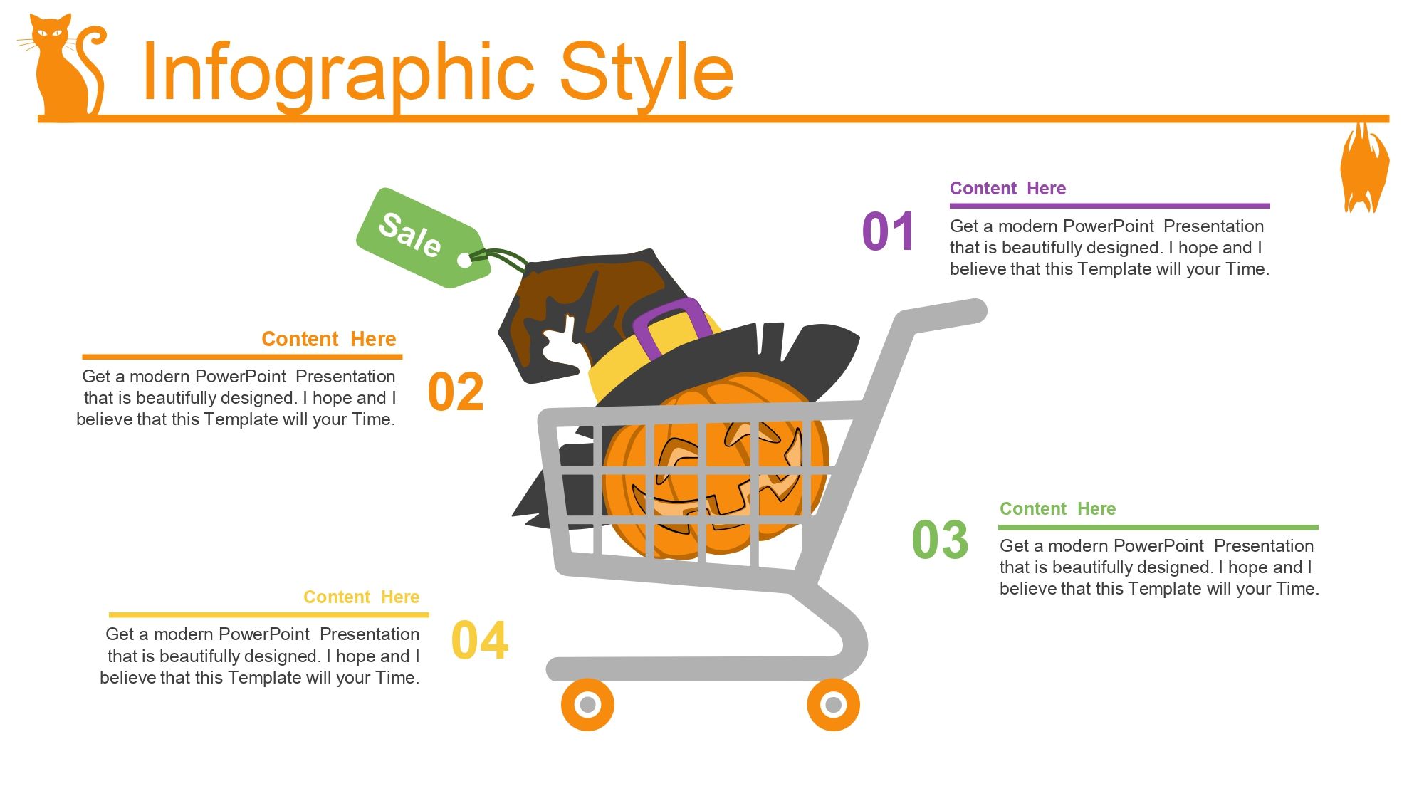 Compras de Halloween Plantilla PowerPoint