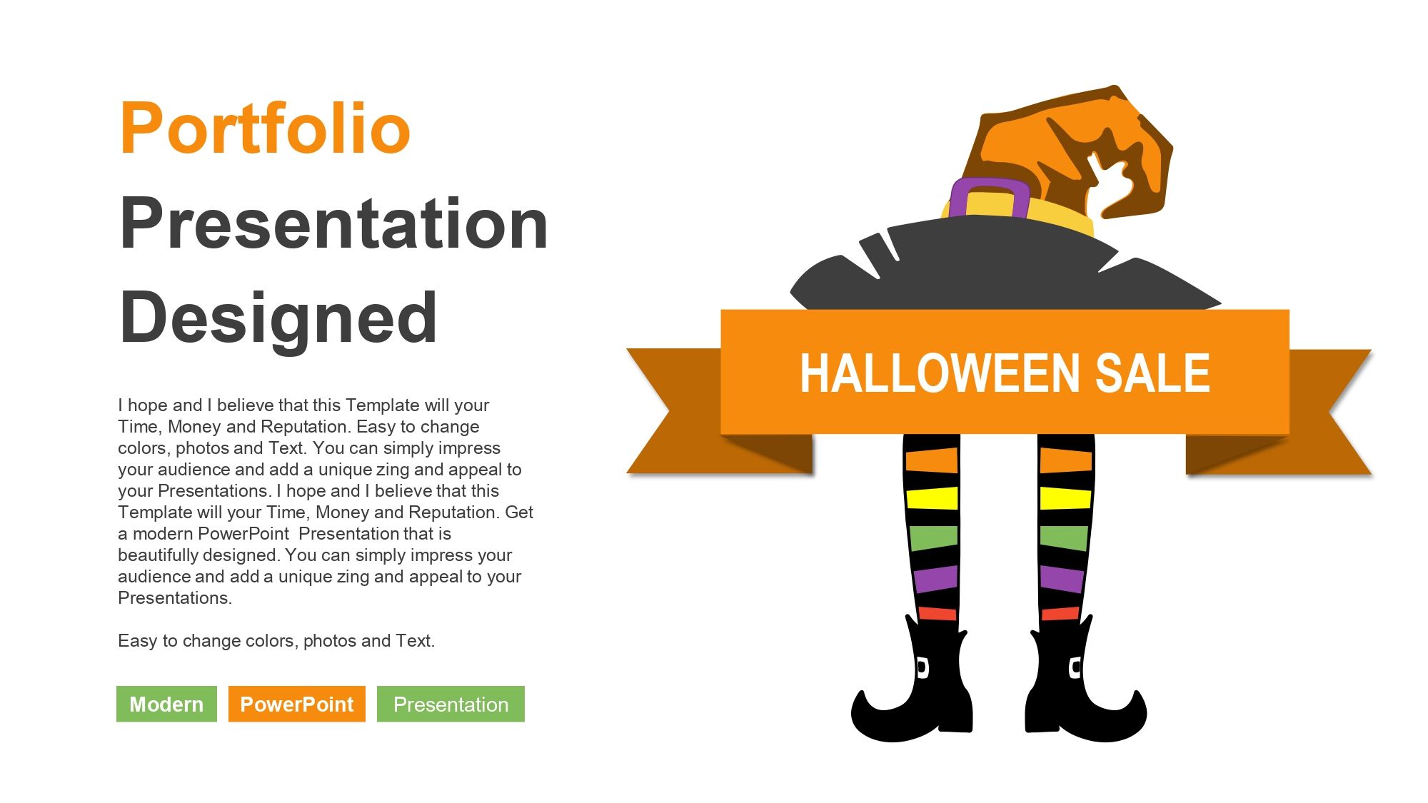 Compras de Halloween Plantilla PowerPoint