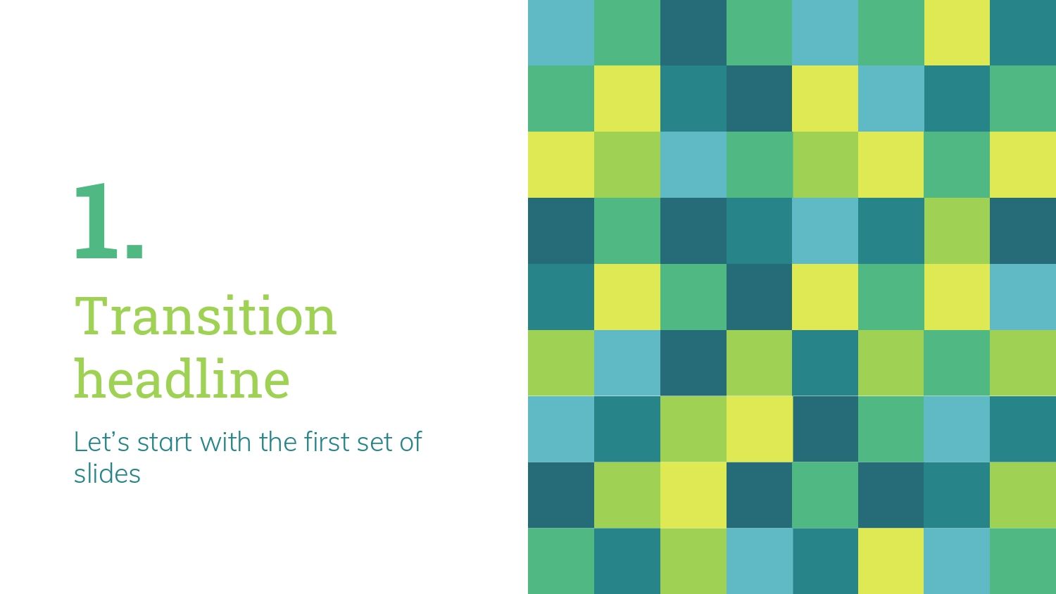 Cuadros Verdes Plantilla PowerPoint