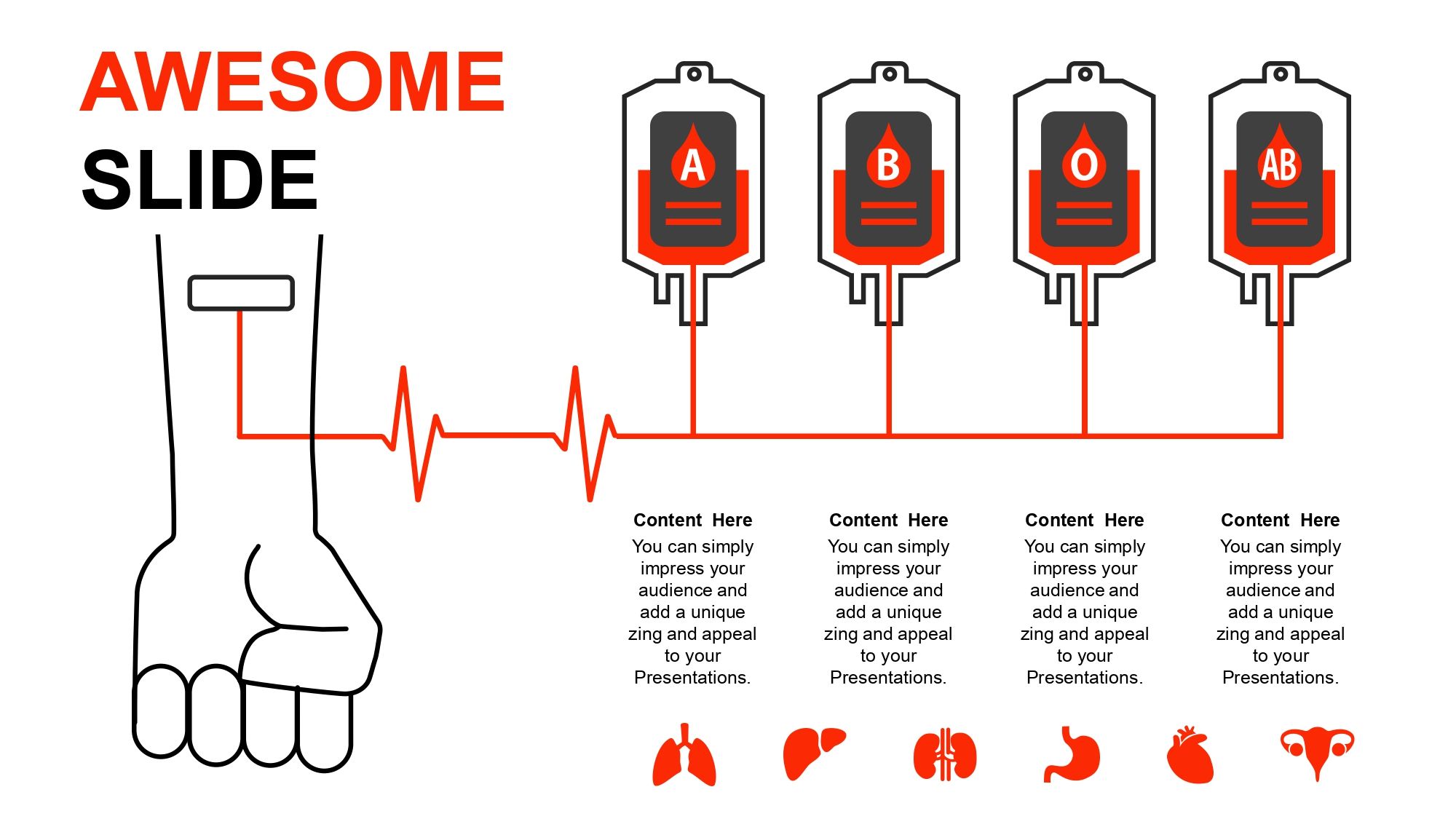 Donación de Sangre Plantilla PowerPoint