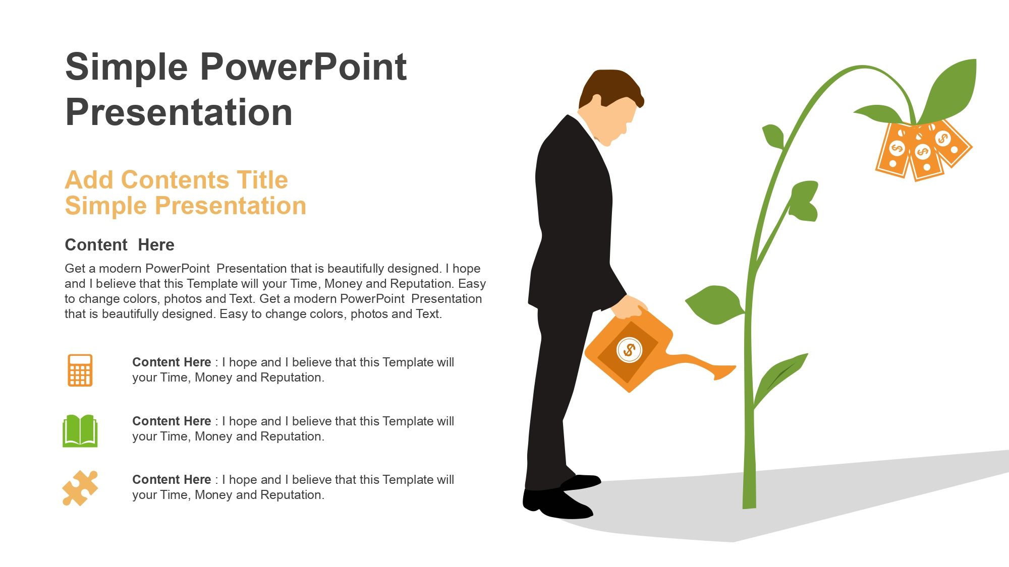 Educación Financiera Plantilla PowerPoint