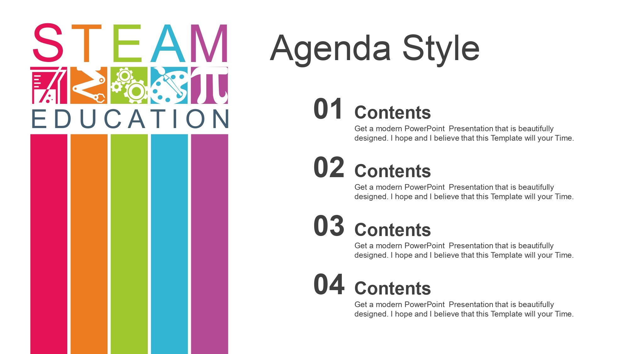 Educación Steam Plantilla PowerPoint