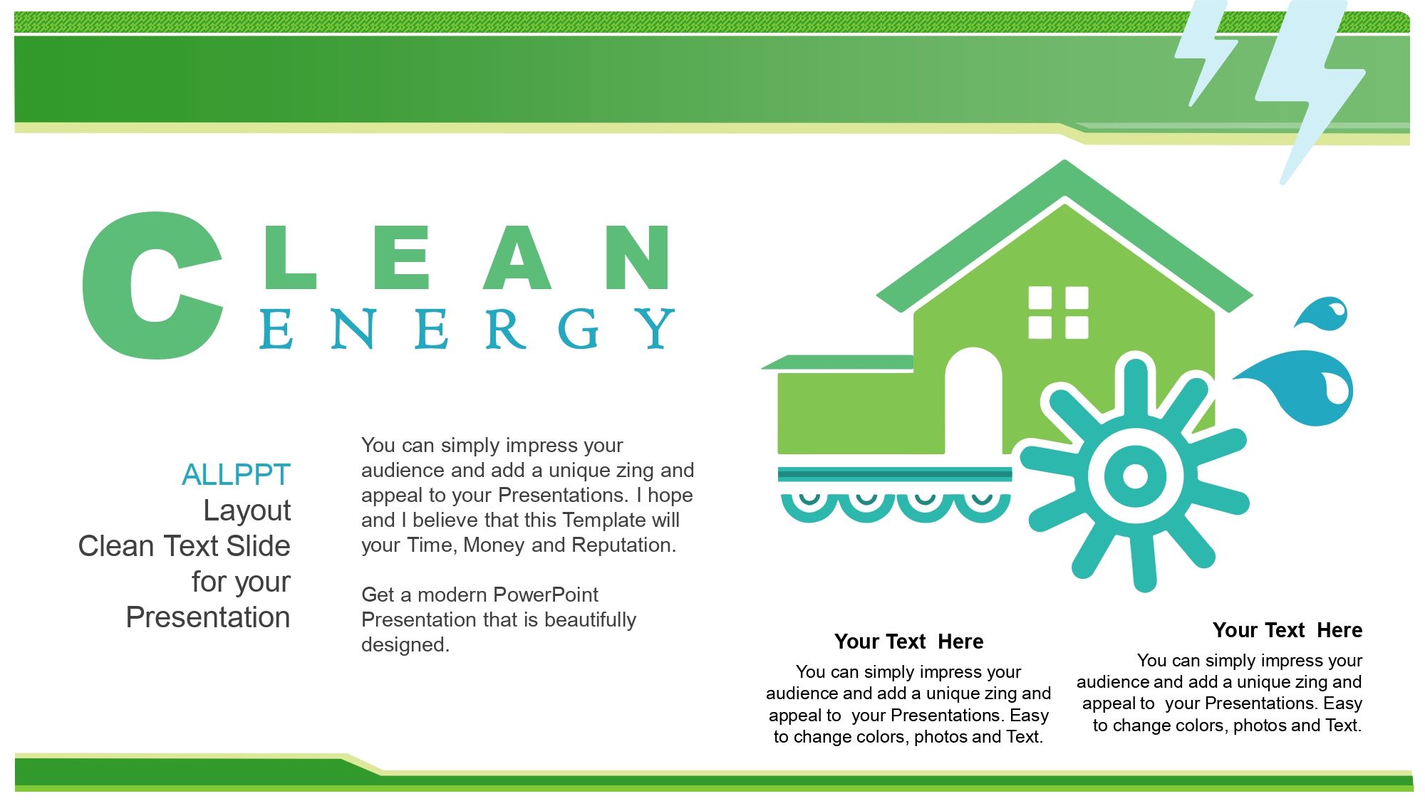 Energía Limpia Plantilla PowerPoint