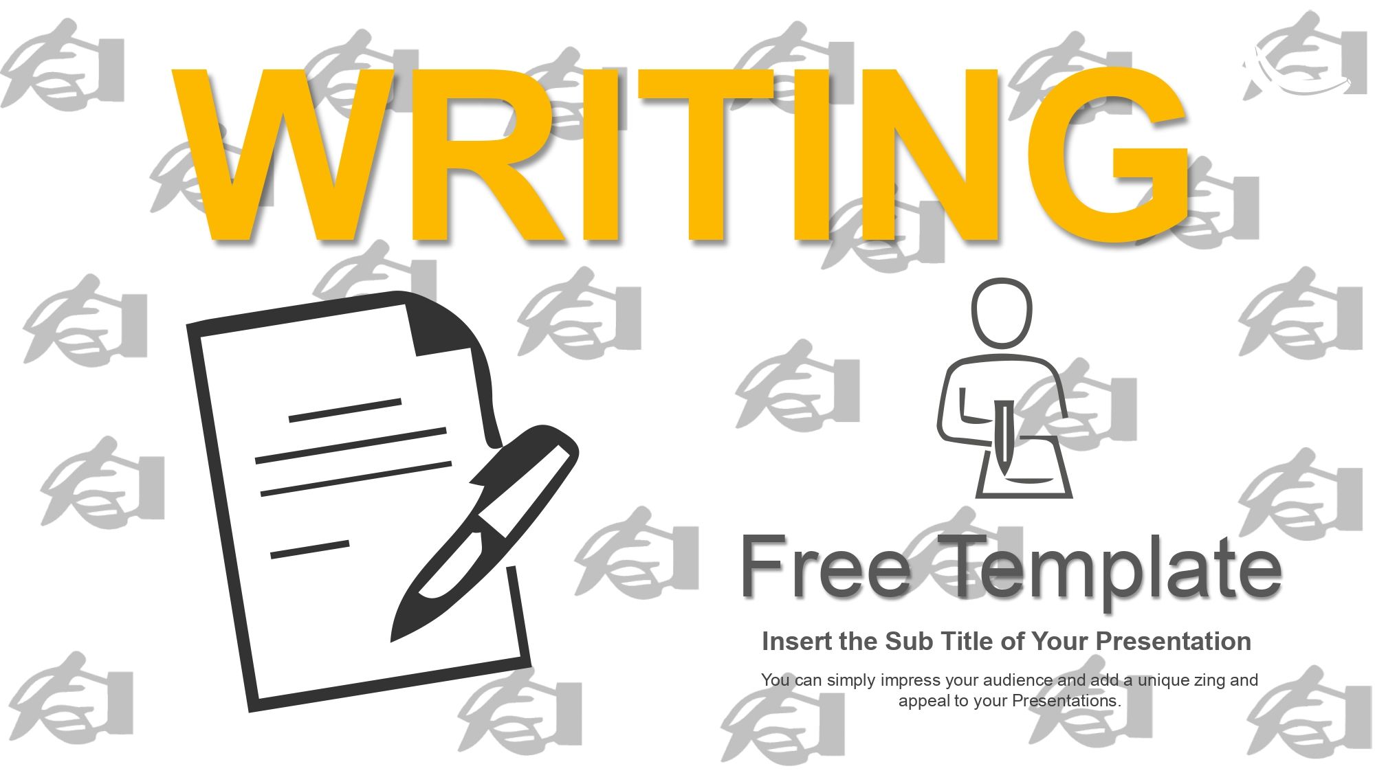Escritura Plantilla PowerPoint