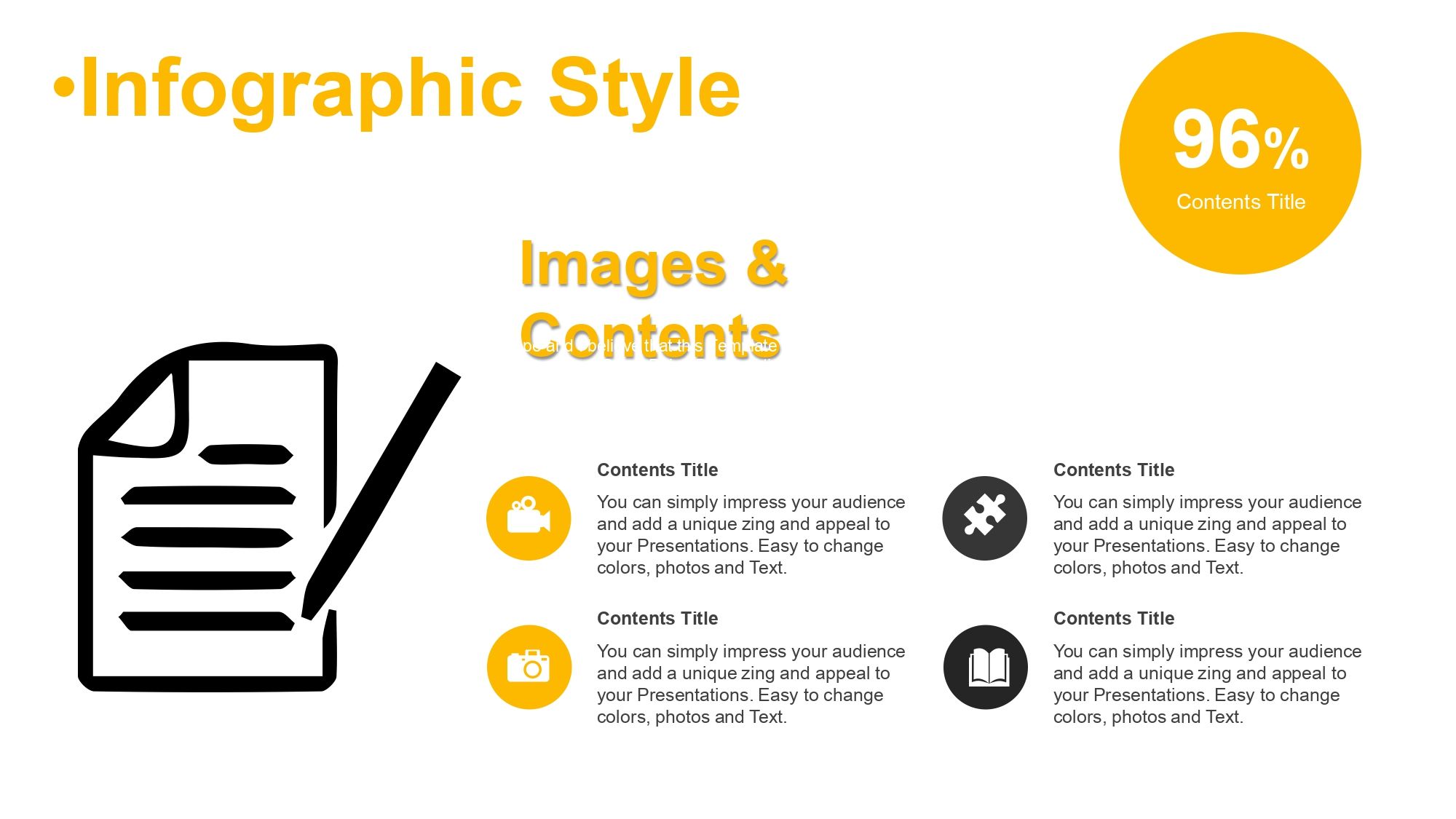 Escritura Plantilla PowerPoint