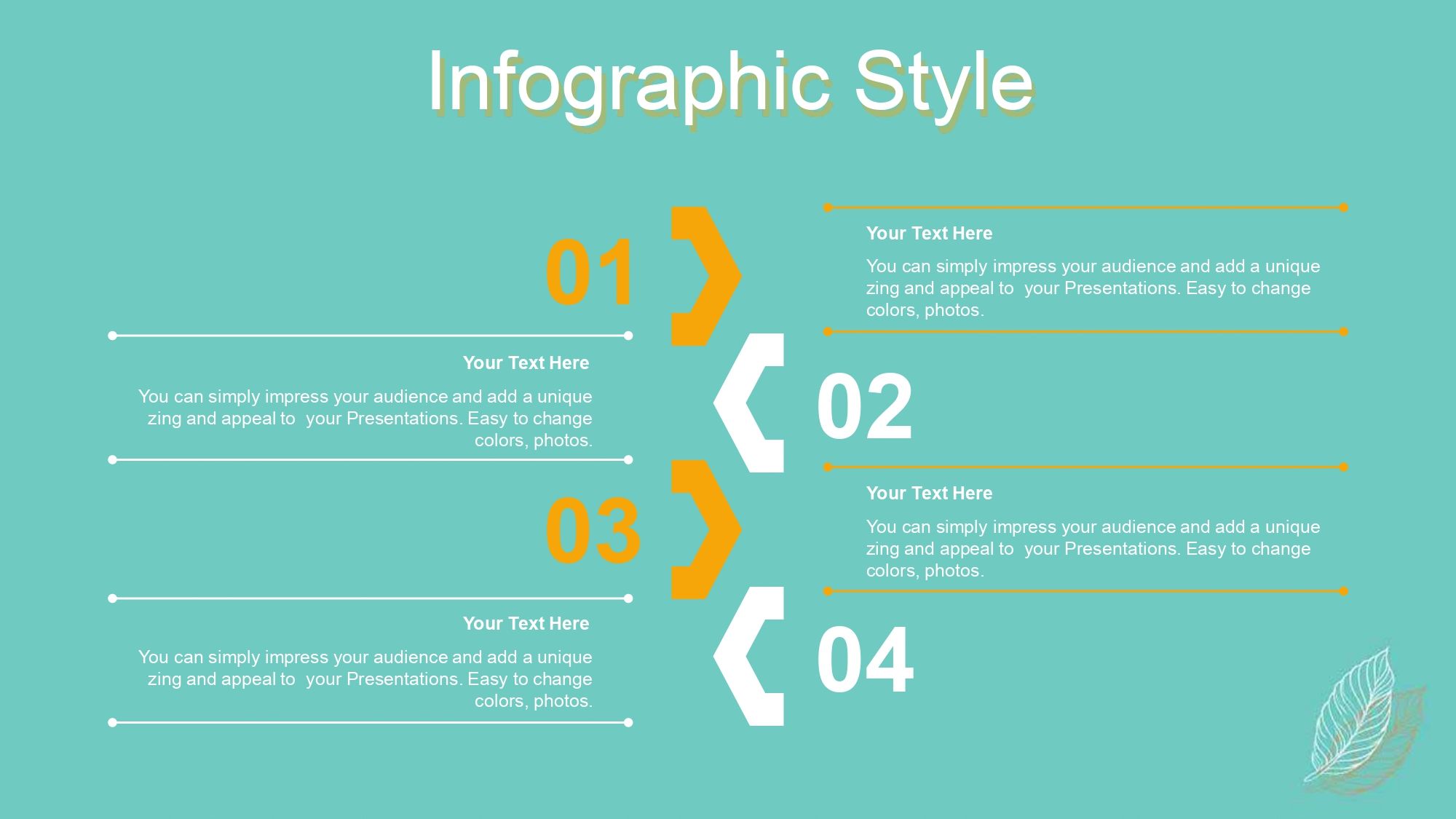 Hojas Lineales Plantilla PowerPoint