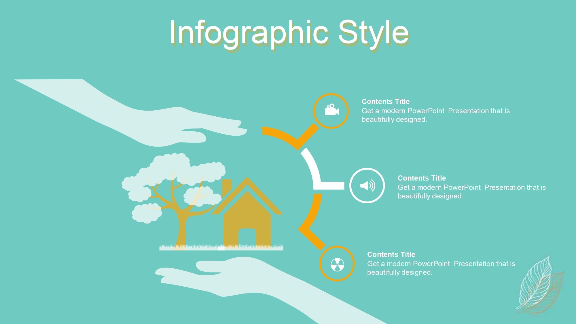 Hojas Lineales Plantilla PowerPoint
