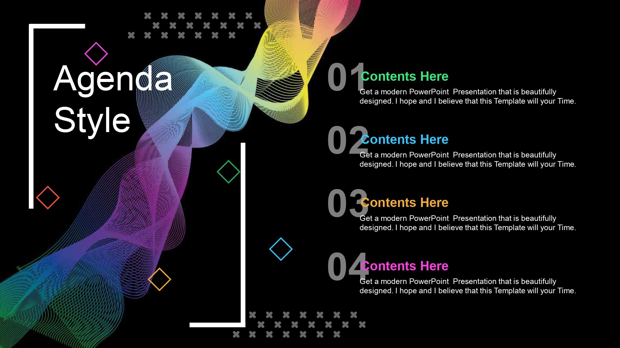 Ondas abstractas Plantilla PowerPoint