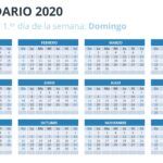 Calendario 2020 en PowerPoint