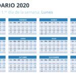 Calendario 2020 en PowerPoint