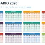 Calendario 2020 en PowerPoint