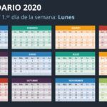 Calendario 2020 en PowerPoint