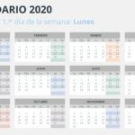 Calendario 2020 en PowerPoint