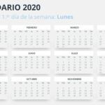 Calendario 2020 en PowerPoint