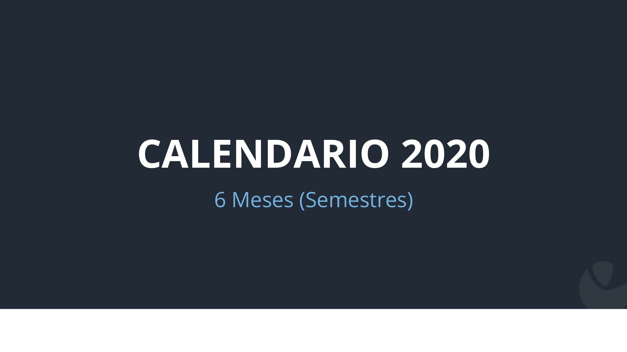 Calendario 2020 en PowerPoint