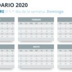Calendario 2020 en PowerPoint