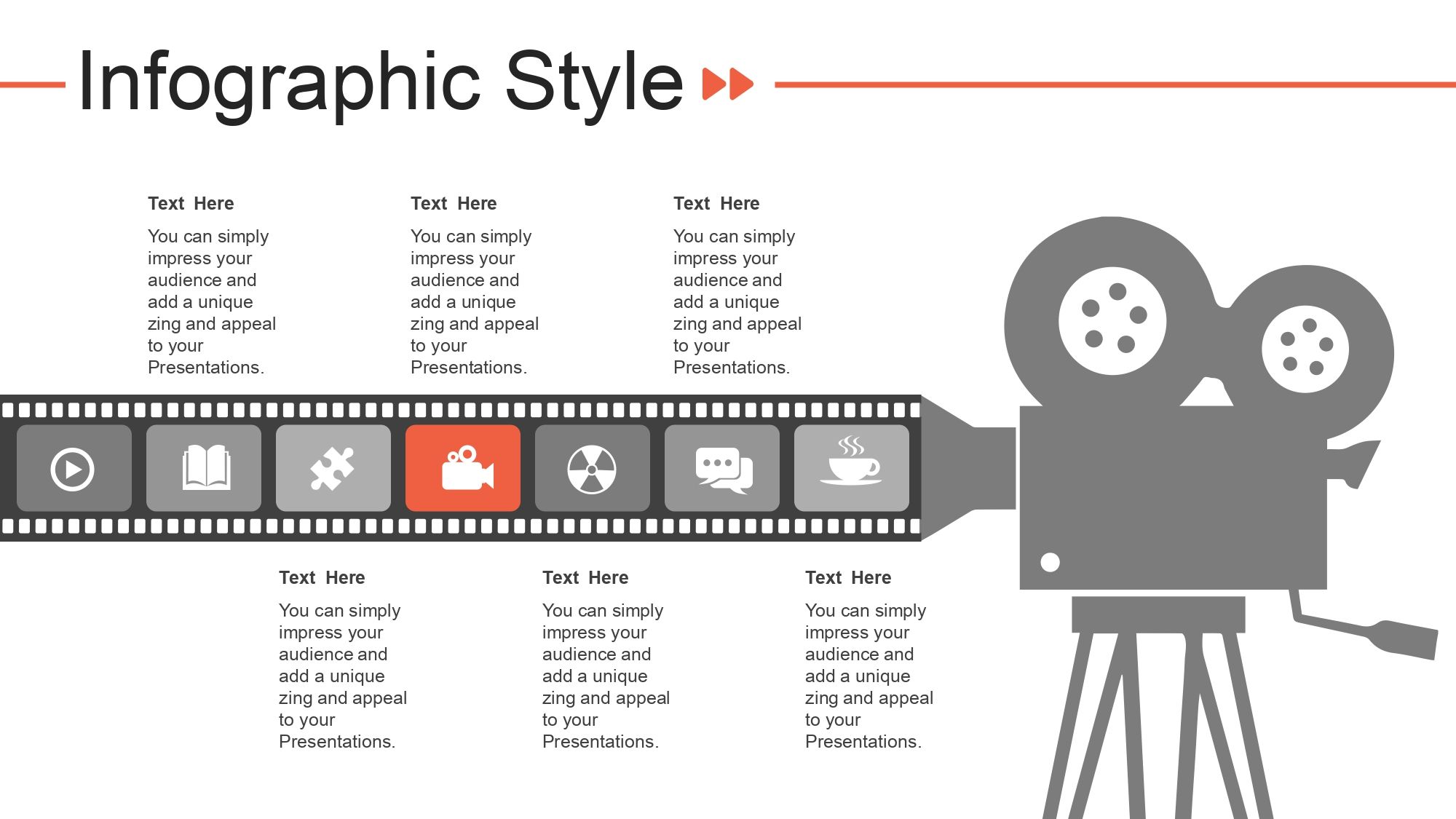 Proyector de Películas Plantilla PowerPoint