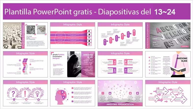 ABC del Alfabeto Plantilla PowerPoint
