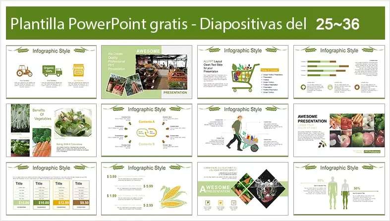 Alimentos Orgánicos Plantilla PowerPoint