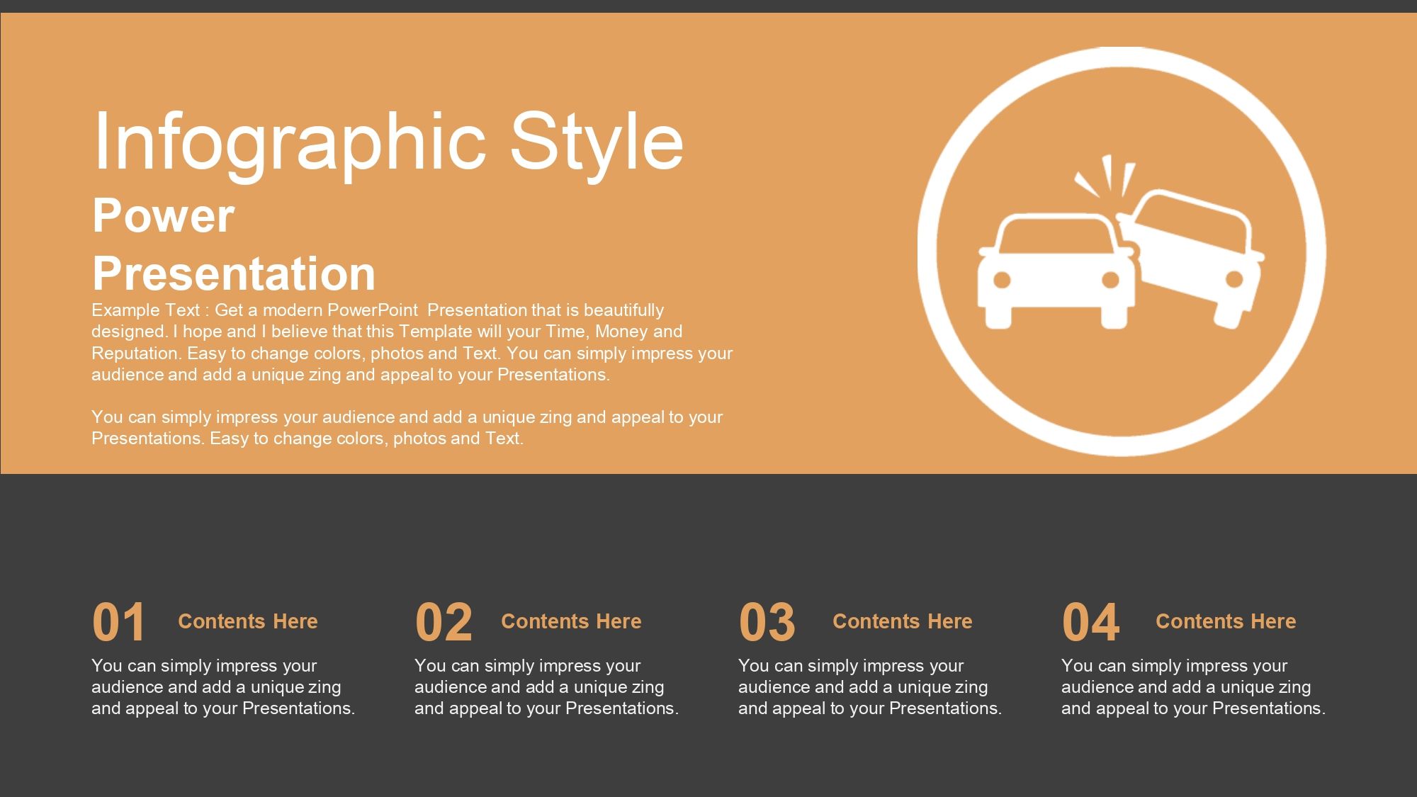 Accidentes de Transito Plantilla PowerPoint