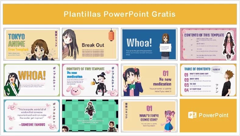 Anime Plantilla PowerPoint · Plantillas PowerPoint Gratis