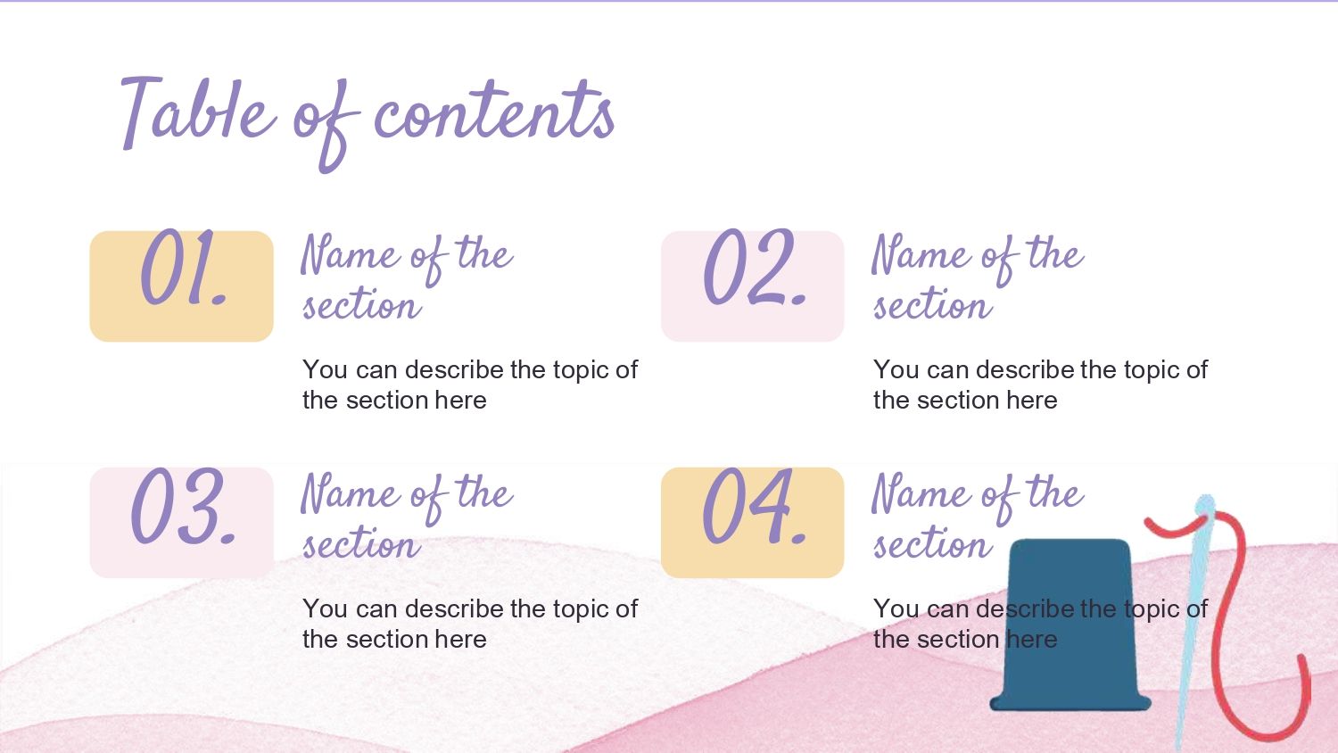 Bordados Plantilla PowerPoint