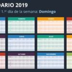 Calendario 2019 en PowerPoint
