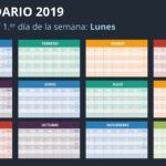 Calendario 2019 en PowerPoint