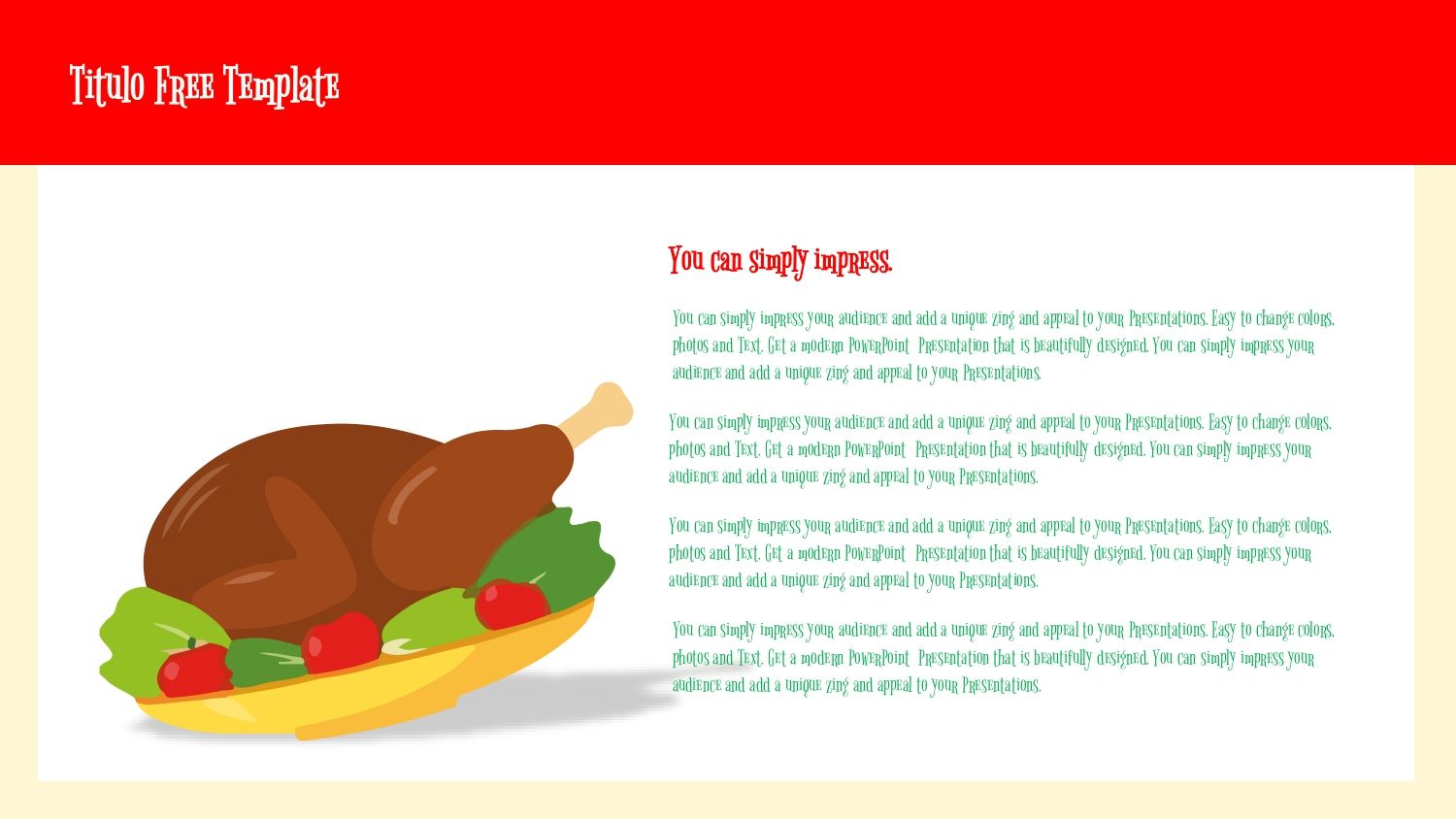 Cena Navideña Plantilla PowerPoint
