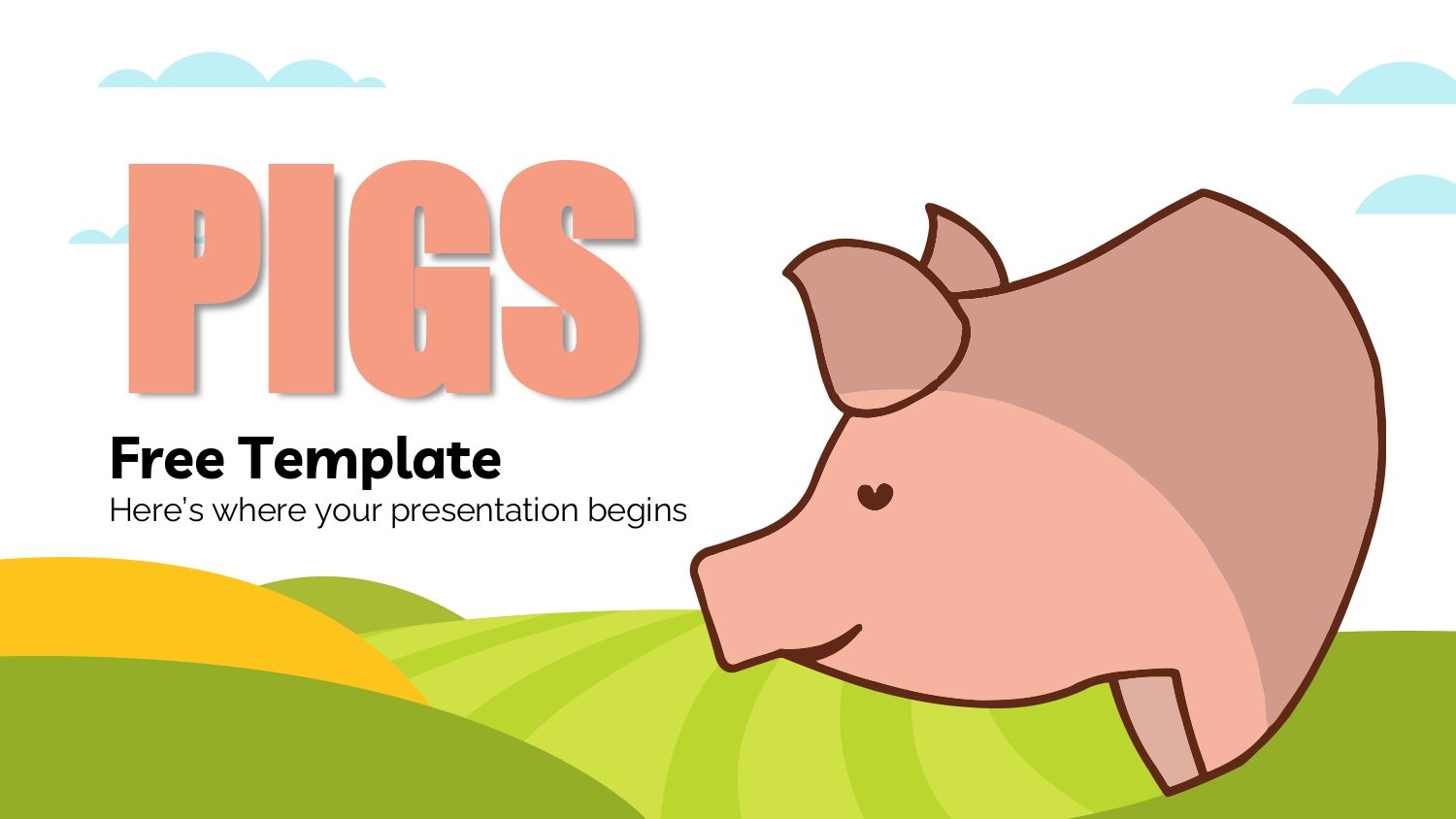 Cerdos Plantilla PowerPoint