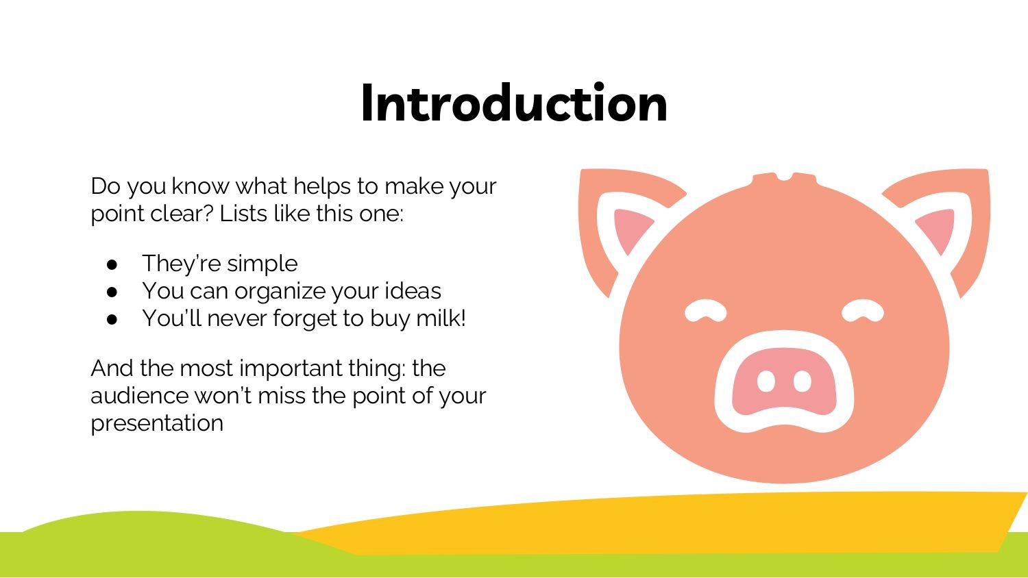 Cerdos Plantilla PowerPoint