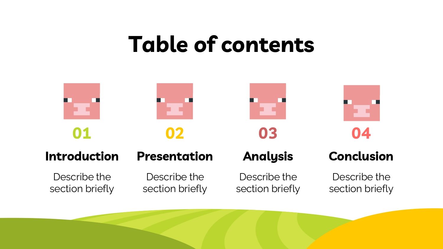 Cerdos Plantilla PowerPoint
