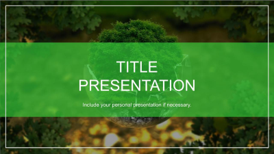 Cuidado del Medio Ambiente Plantilla PowerPoint