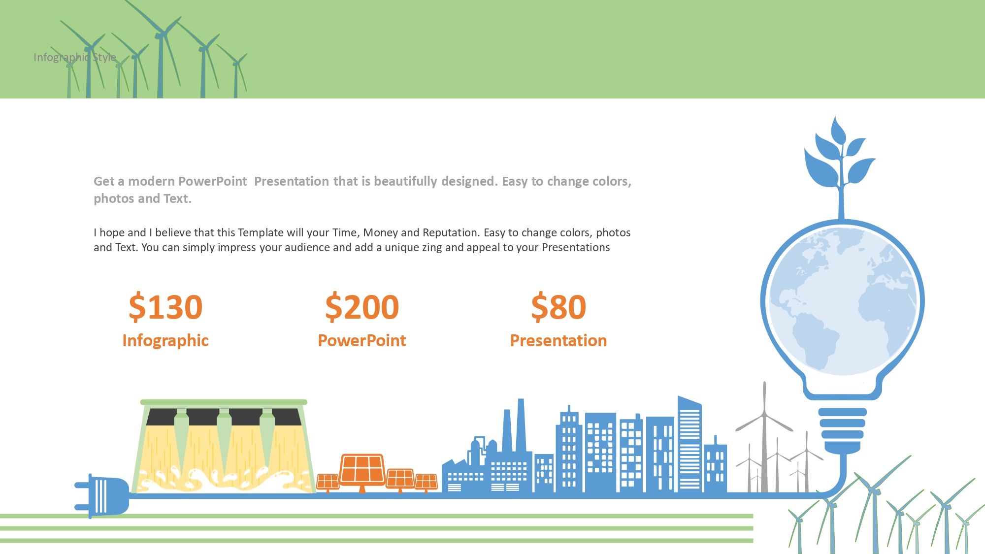 Cuidado del Medio Ambiente Plantilla PowerPoint