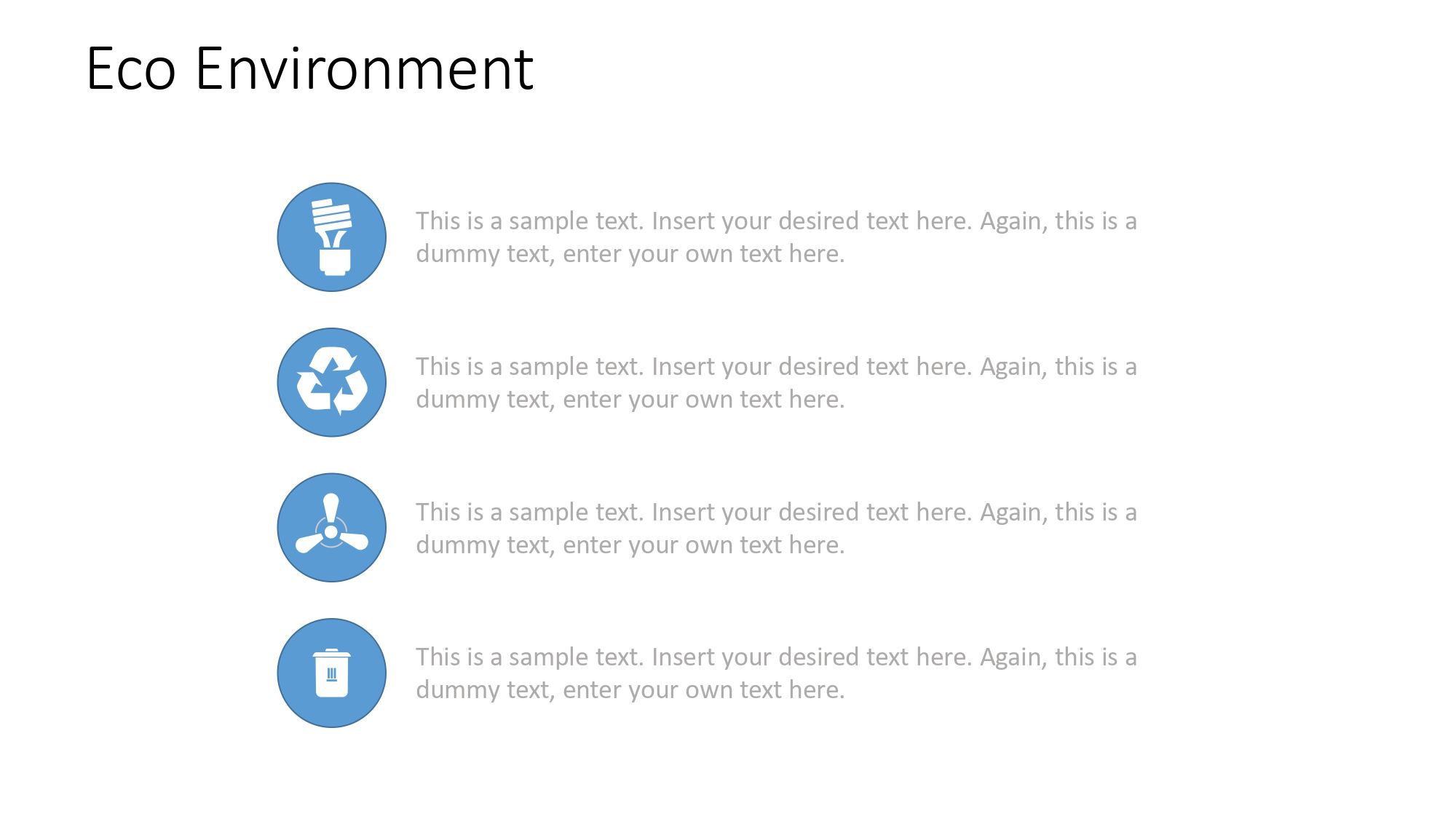 Cuidado del Medio Ambiente Plantilla PowerPoint