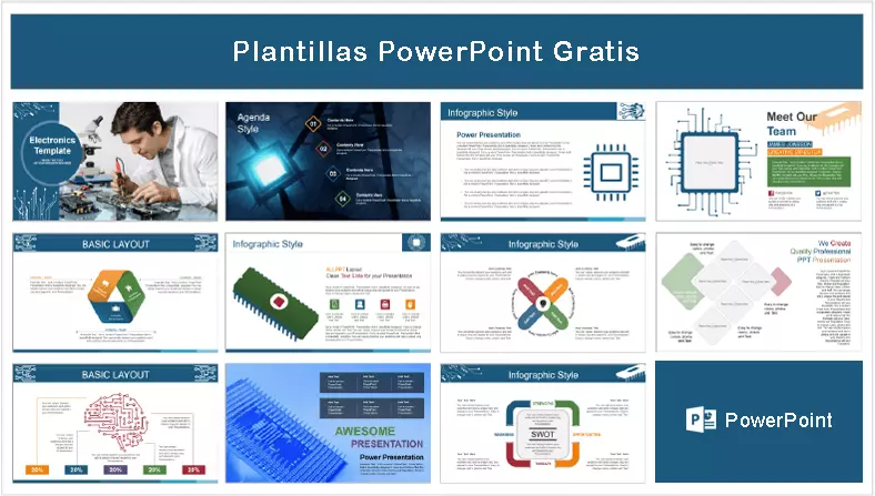 Electrónica Plantilla PowerPoint