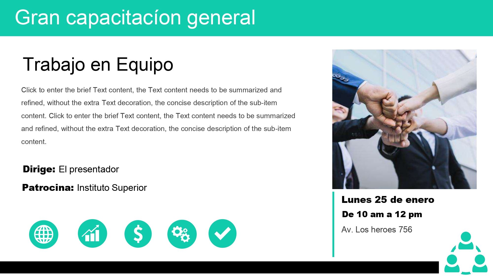 Equipo de Trabajo Plantilla PowerPoint