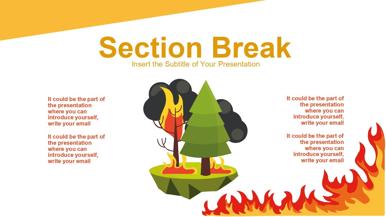 Incendio Forestal Plantilla PowerPoint
