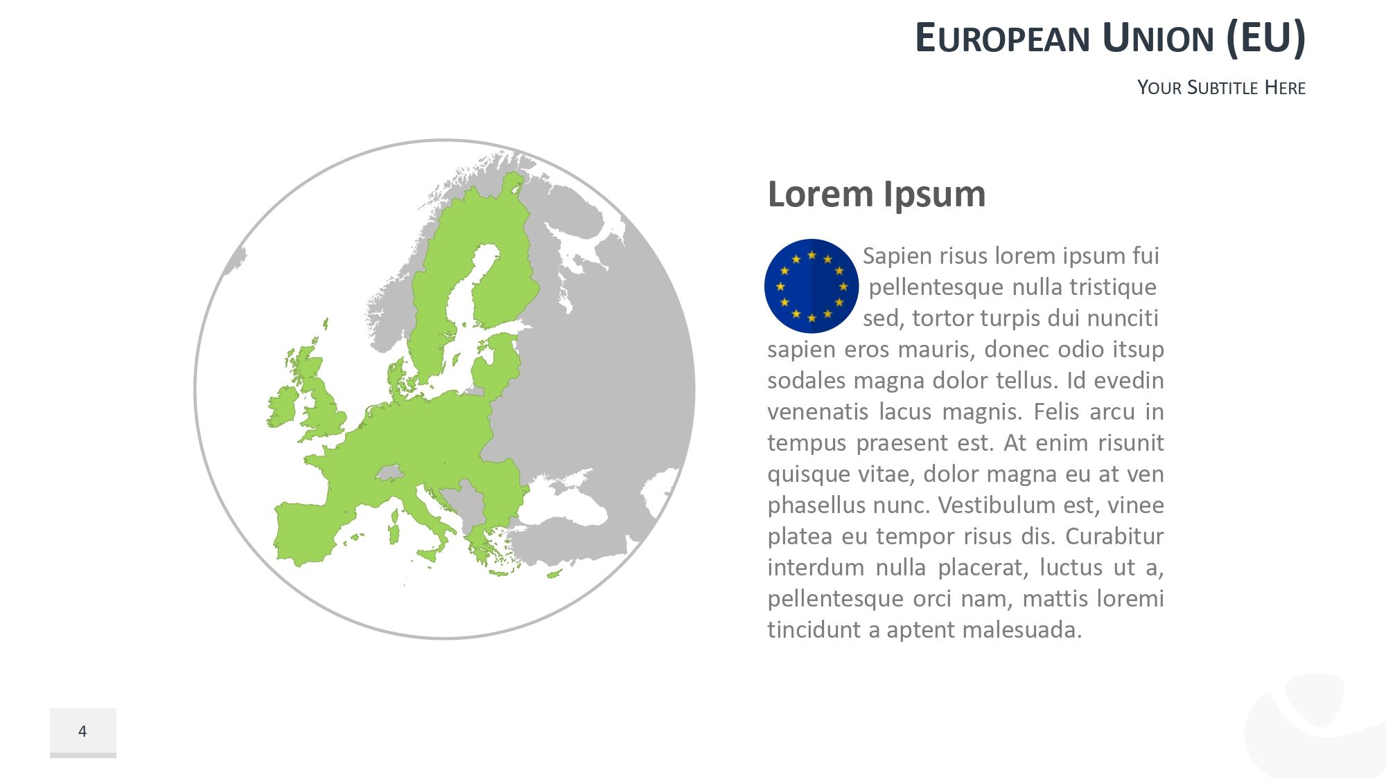 Mapa de Europa Plantilla PowerPoint