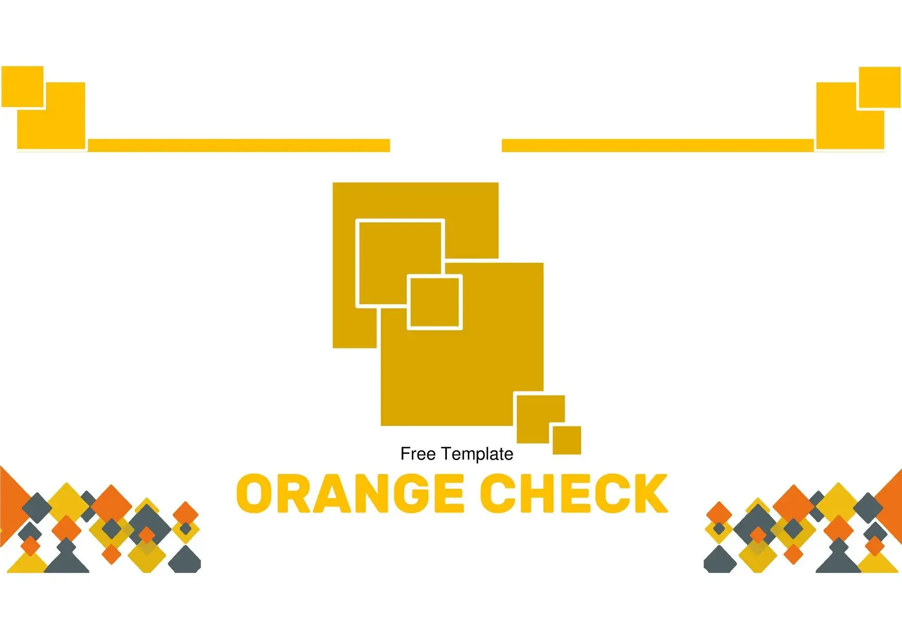 Plantilla PowerPoint de Cuadros Naranja
