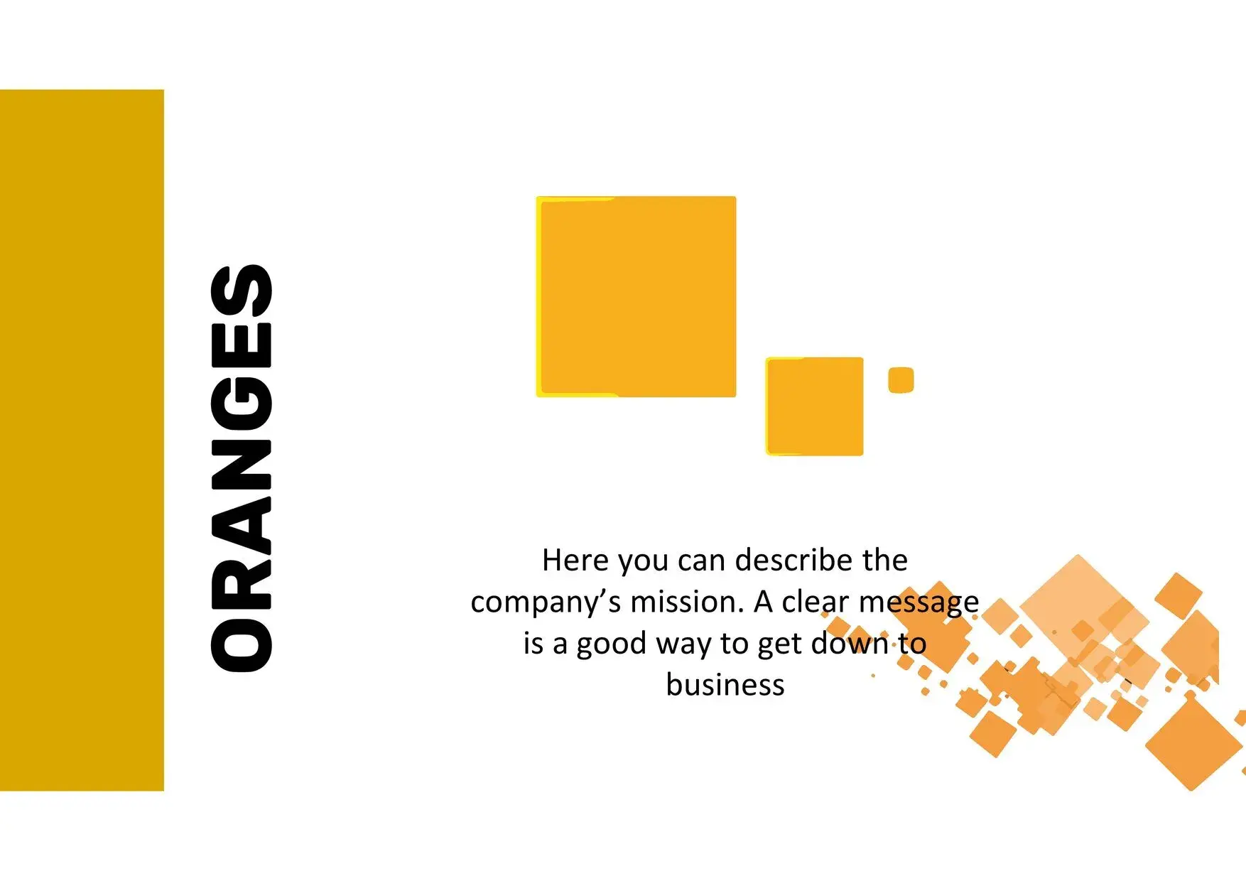 Plantilla PowerPoint de Cuadros Naranja