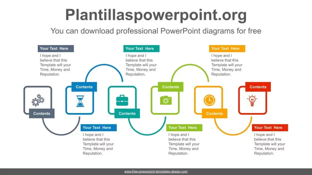 Diagrama de Progreso Plantilla PowerPoint
