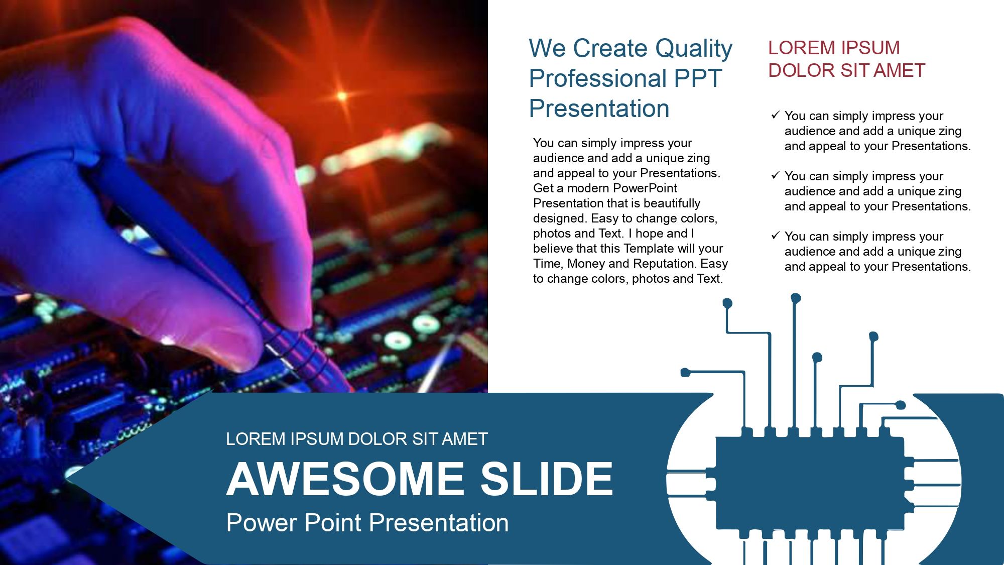 Electrónica Plantilla PowerPoint