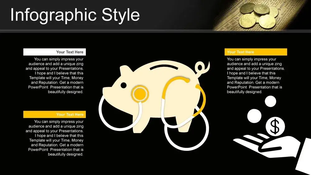 Plantilla PowerPoint de Monedas