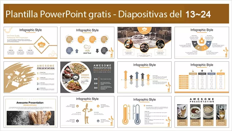 Gastronomía Plantilla PowerPoint