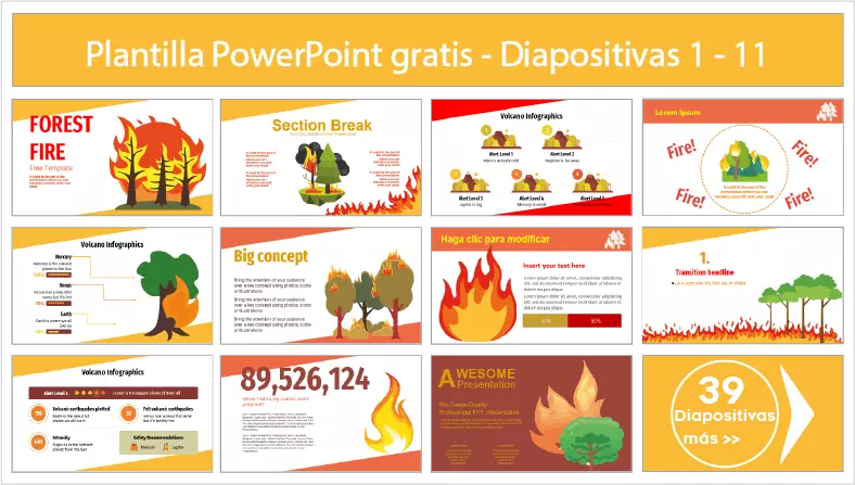 Incendio Forestal Plantilla PowerPoint