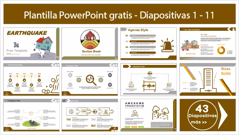 Terremoto Plantilla PowerPoint
