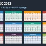 Calendario 2022 en PowerPoint