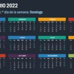 Calendario 2022 en PowerPoint