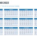 Calendario 2022 en PowerPoint